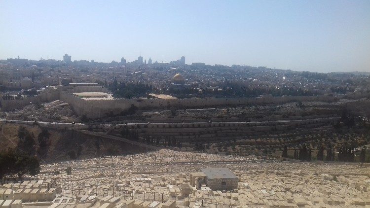 Terra Santa. Veduta di Gerusalemme dal Monte degli Ulivi
