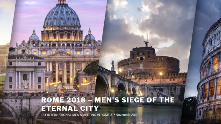 1. mednarodno srečanje moških katoliških združenj pod geslom Moški v obleganju Večnega mesta Rim
