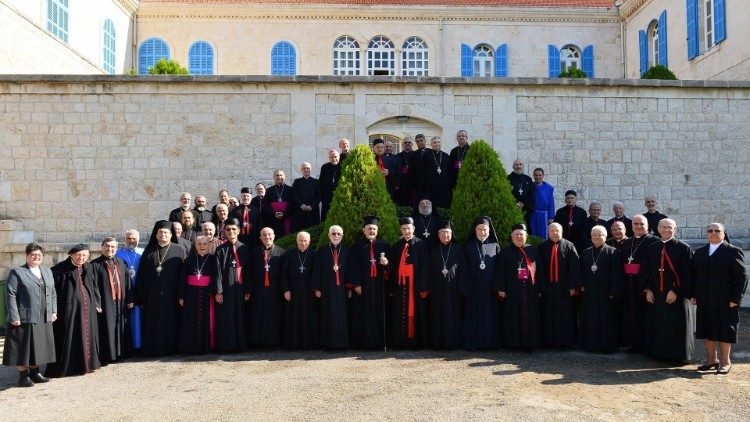 Rencontre des patriarches et évêques de l'Église maronite à Bkerke, Liban - novembre 2018
