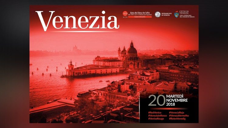 "Venedig i rött" organiserat av "Hjälp till kyrkan som lider" 