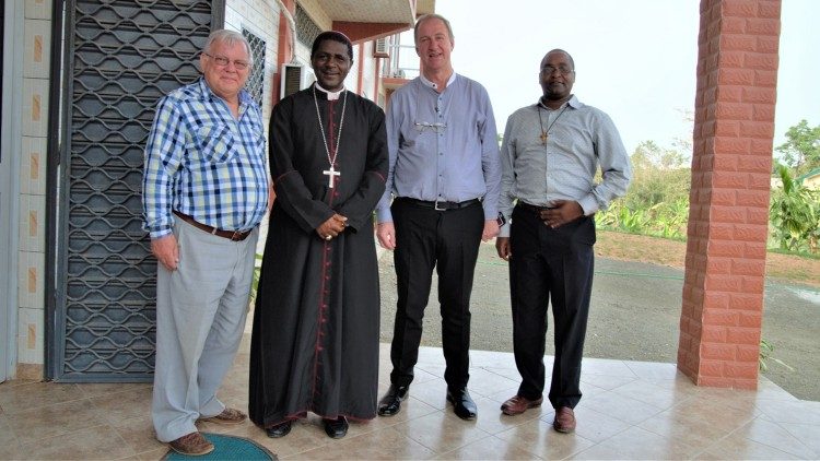 File picture of Bishop of Mamfe, Andrew Nkea with some Mill Hill Missionaries (Photo credit: Mill Hill Missionaries)