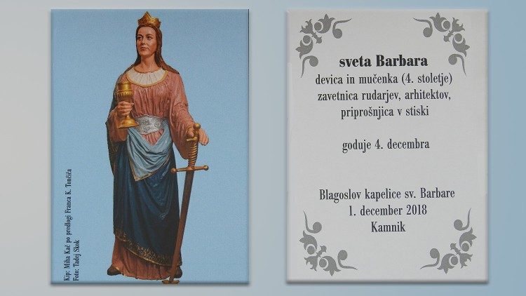 Benedizione della capellina di santa Barbara a Kamnik presieduta mons Zore 1aem.jpg