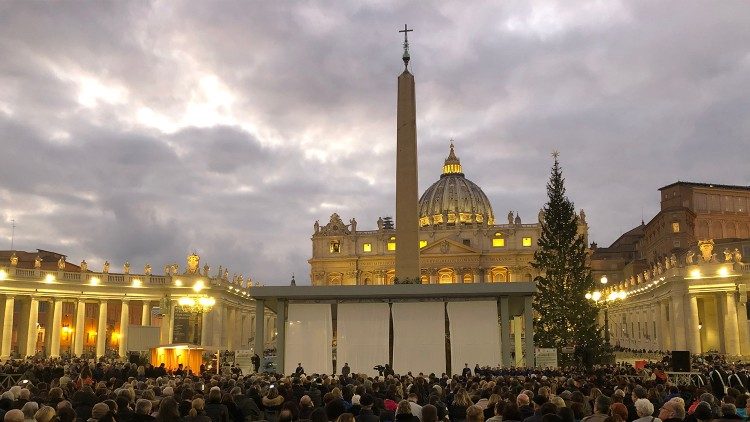 Inauguration officielle de la crèche et allumage de l'éclairage du sapin, Place Saint-Pierre, le 7 décembre 2018