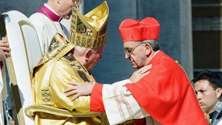 Jonas Paulius II ir kardinolas Bergoglio