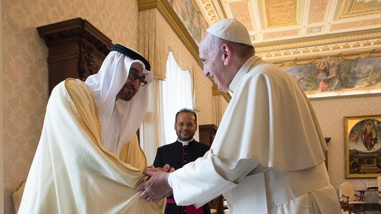 திருத்தந்தை,  அபு தாபியின் இளவரசர், Sheikh Mohammed bin Zayed Al Nahyan