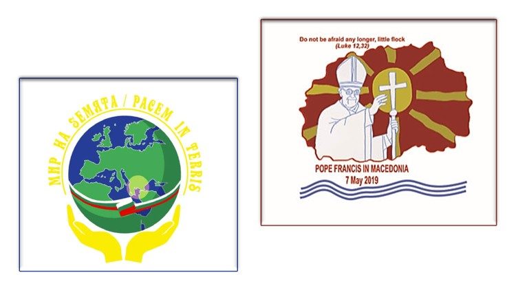 Logos för de apostoliska resorna till Bulgarien och Makedonien 