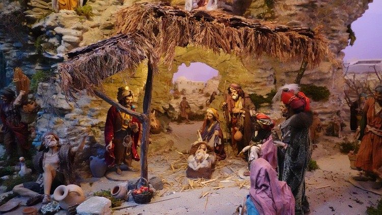Betlehemi jelenet a vatikáni Szent Anna plébánián