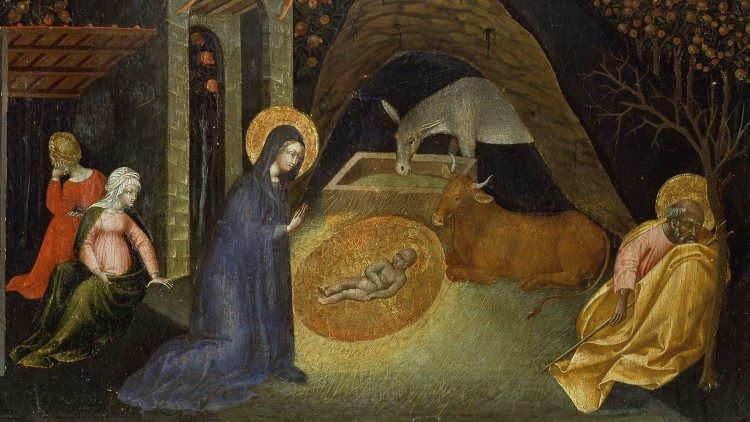 Rođenje Isusovo, Sveta obitelj (Giovanni di Paolo, oko 1440. godine)