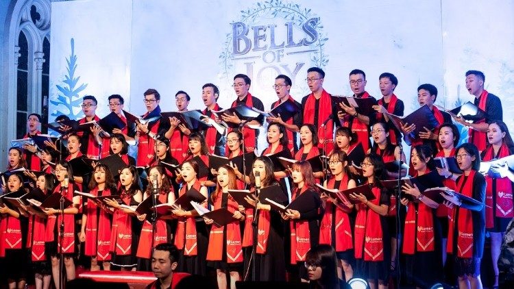 Performance of Christmas hymns