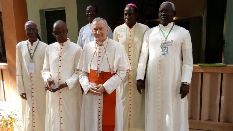 Last year in December, Card. Pietro Parolin with some of Mali's Bishops