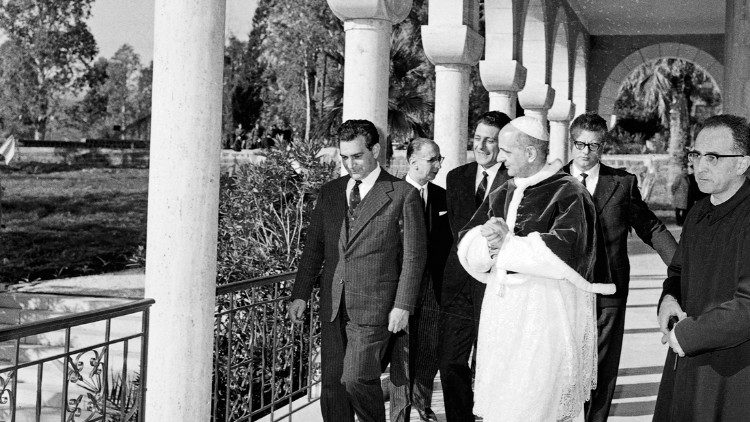 Papa Paulo VI visitando a Terra Santa, em 1964