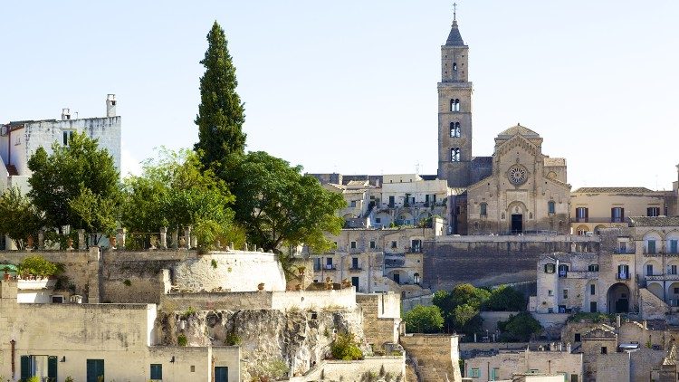 Una vista de la ciudad de Matera