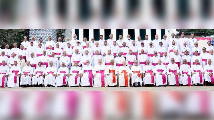 Les membres de la CCBI, la Conférence des évêques catholiques de l’Inde, le 3 janvier 2019 