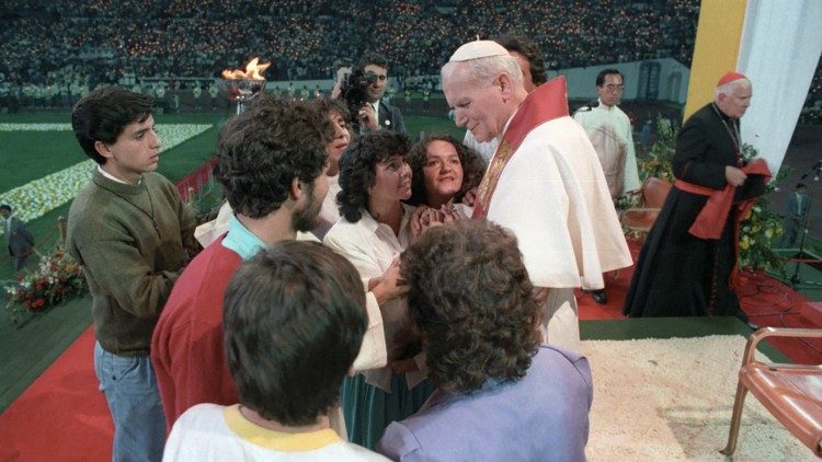 Papež Janez Pavel II. na SDM v Buenos Airesu (1987)