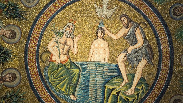 Battistero degli Ariani, fine v-inizio VI secolo, mosaico della cupola, Ravenna