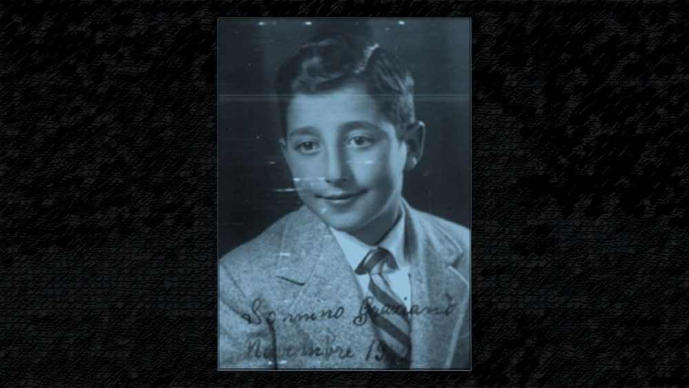 Una foto di Graziano Sonnino nel 1943 quando trovò rifugio nel Nobile Collegio di Mondragone
