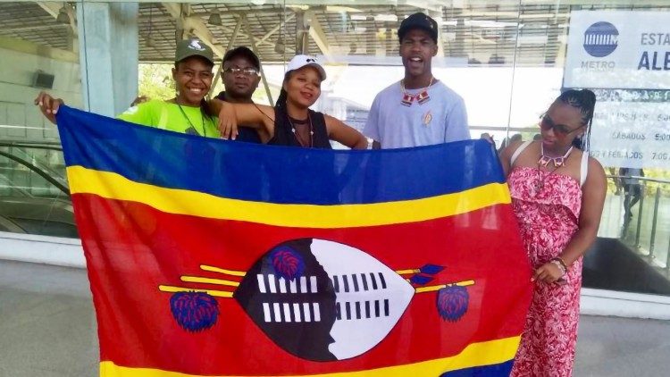 Young pilgrims from Swaziland