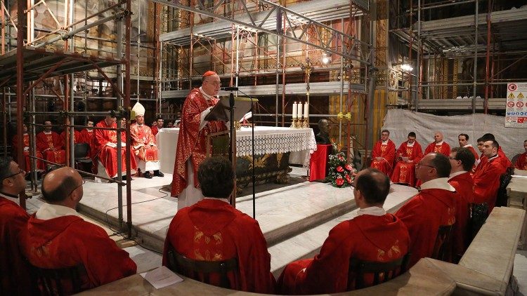 Kardinal Angelo Comastri predvodi euharistijsko slavlje povodom blagdana blaženoga kardinala Alojzija Stepinca
