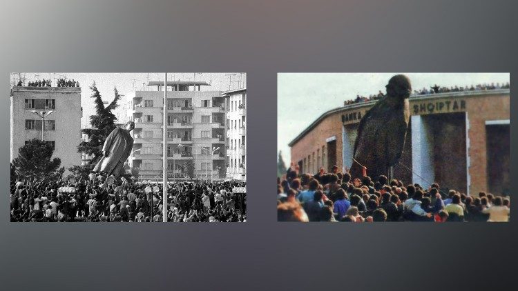 Data 20 shkurt 1991 për Shqipërinë do të mbetët ndër datat më domethënëse të historisë së vet të mundimshme. Atë ditë, pas një demonstrate masive të studentëve, të mbështetur fuqishëm nga populli, u rrëzua monumenti i Enver Hoxhës i vendosur në qendër të Tiranës