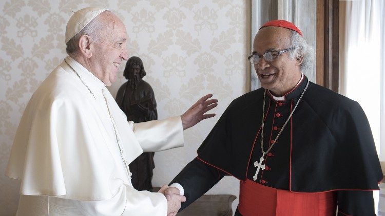 O Papa Francisco encontra o Card. Leopoldo José Brenes Solorzano