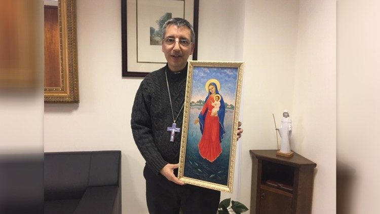 Mumbiela Sierra, Almati püspöke Kazahsztán védőszentjének kegyképével