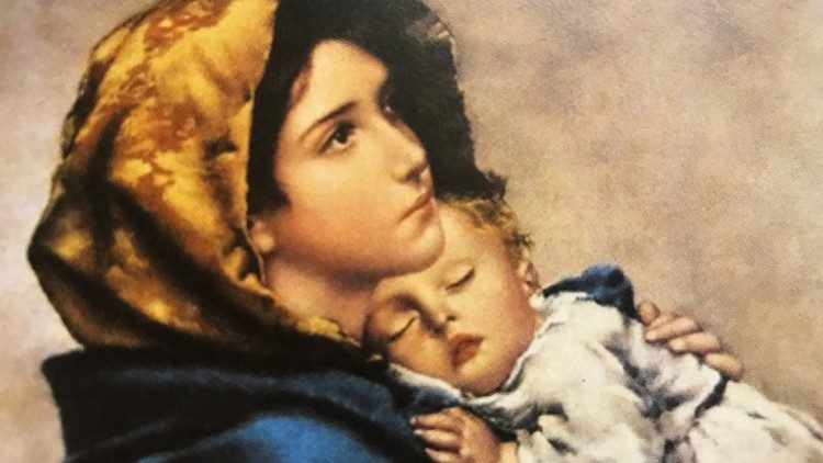 圣母玛利亚怀抱圣婴耶稣