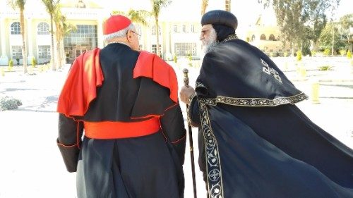 In Egitto l'incontro caloroso tra il cardinale Sandri e il Patriarca Tawadros II