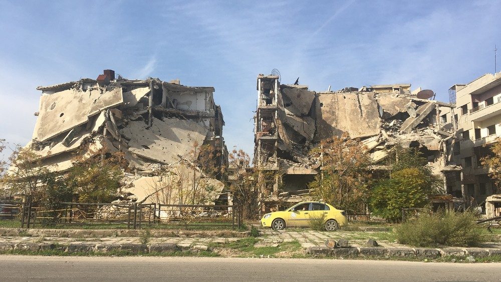 Sýrske mestá sú zničené dlhotrvajúcou vojnou (marec 2019)