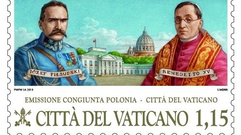 Пощенската марка на Ватикана за 100 години дипломатически отношения с Полша