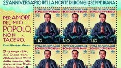 francobollo vaticano 25 esimo anniversario morte Don Giuseppe  Diana 2019 Tavola.jpg