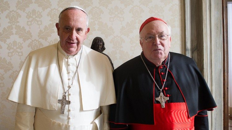 Pápež František s kardinálom Godfriedom Danneelsom (1. september 2015)