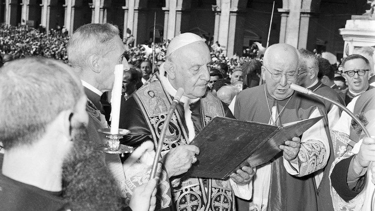 Ян ХХІІІ падчас візіту ў Ларэта ў 1962 г.