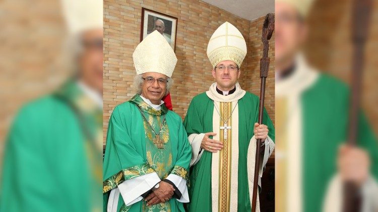 2019.04.09 Cardenal  Leopoldo Brenes arzobispo de Managua y el Nuncio Apostólico Mons. Sommertag 