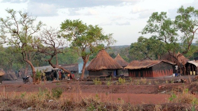 Paisaje de una aldea africana