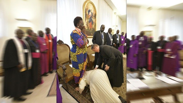 2019.04.11 Il Santo Padre riceve nel pomeriggio in Udienza, a Casa Santa Marta: - Ritiro Spirituale per i Leaders del Sud Sudan
