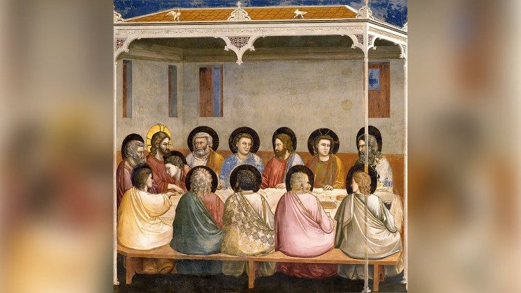 Giotto di Bondone, Ultima Cena (1303- 1305) Cappella degli Scrovegni, Padova 