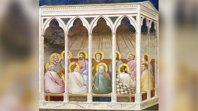 Слизането на Светия Дух над Апостолите от Джото