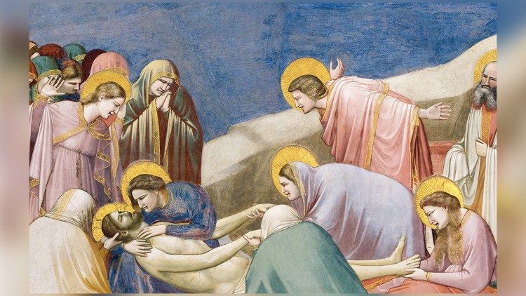 Giotto Di Bondone, Oplakávání Krista, Cappella degli Scrovegni, Padova