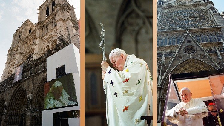 Notre Dame de Paris - Papa Giovanni Paolo II GMG 1997  