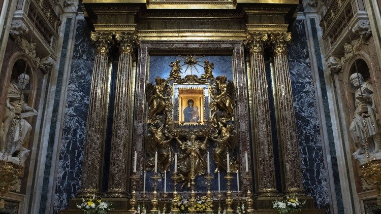 Icona della Salus populi romani, interno della cappella Borghese - Basilica di Santa Maria Maggiore