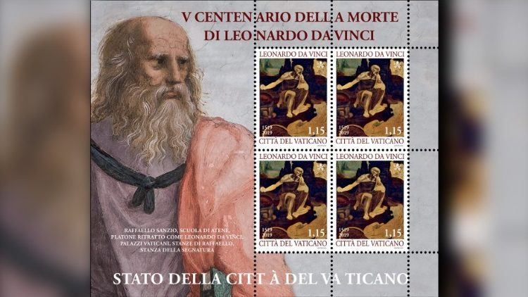 Die Vatikan-Briefmarke zum 500. Todestag von Leonardo da Vinci.