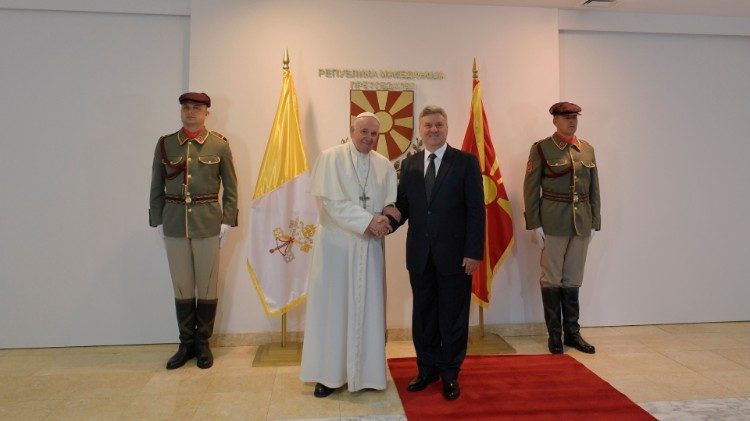 Le Pape François et le président de la Macédoine du Nord, Zoran Zaev