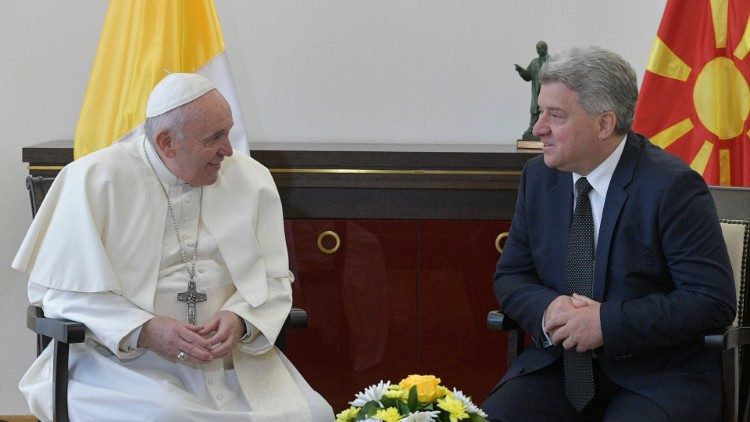 Ferenc pápa Észak-Macedónia elnökével