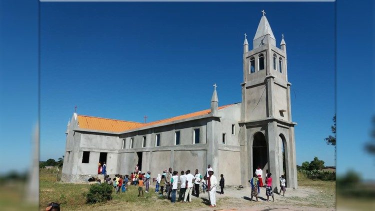 The recently reconstructed Church of St António de Cavungo in Moxico, Angola