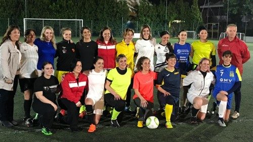 Prima partita per la squadra femminile di calcio vaticana
