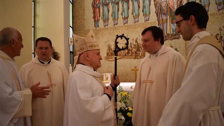 Mons. Gino Reali, biskup diecézy Porto-Santa Rufina na návšteve v Pápežskom slovenskom kolégiu