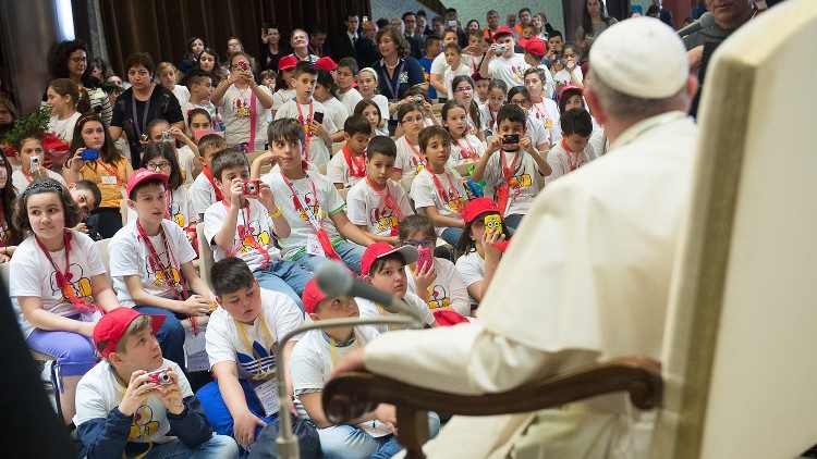 El Tren de los ni?os en audiencia con el Papa