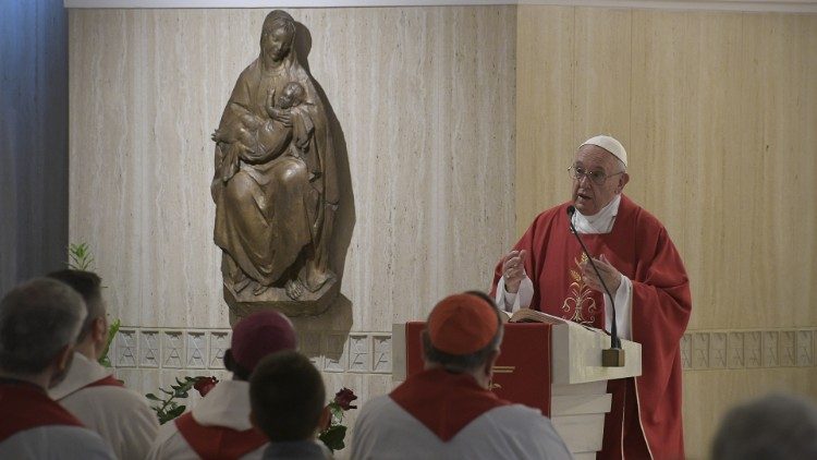教皇フランシスコ、バチカン、サンタ・マルタ館でのミサ　2019年6月11日