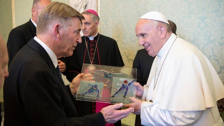 Папа з представниками Міжнародного союзу ковзанярів, 13 червня 2019