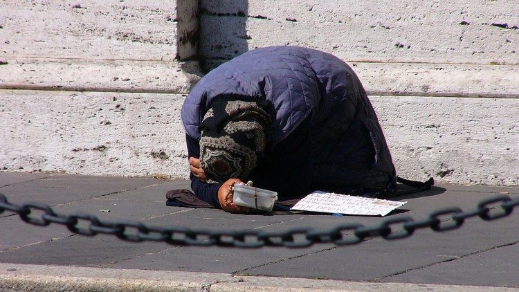 A homeless person in the heart of Rome